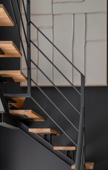 escalier sur mesure orange
